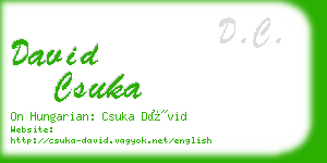 david csuka business card